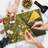 Ambesonne Scenery Cutting Board Large Size Aspen Trees in Forest Yellow