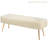 44" Wide Modern Tufted Boucle Bedroom Bench Upholstered Entryway Bench with Metal Leg-91336351