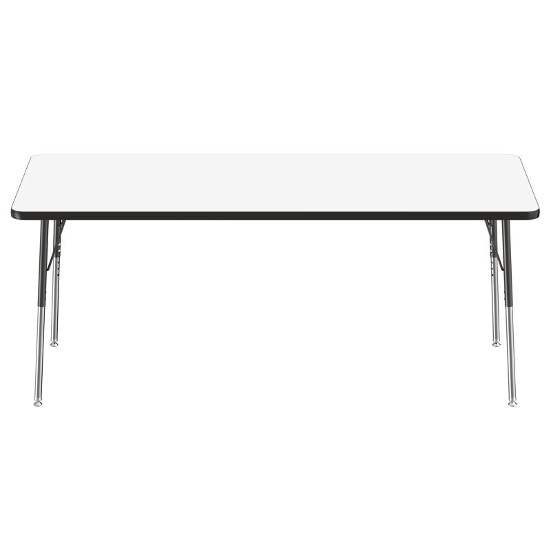 Table d'activités rectangulaire, 30" x 72", Tableau blanc / noir, Roulement pivotant standard