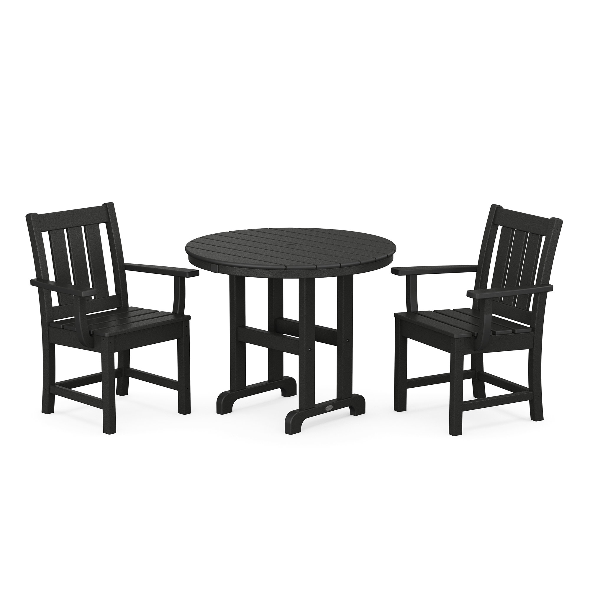 Oxford 3-Piece Farmhouse Dining Set, Black