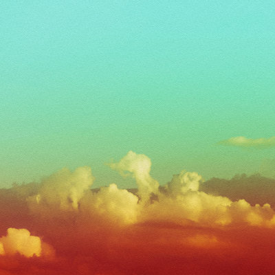 Retro Sky and Clouds - Photographie sur toile tendue