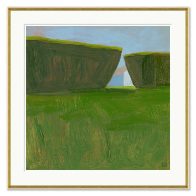 Shrubbery With Out-Building Print by Leslie Snipes