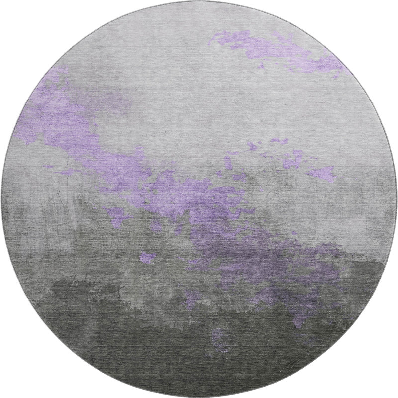 Premium Machine Washable Bennette AMF1881 Modern Rug, Round 8'