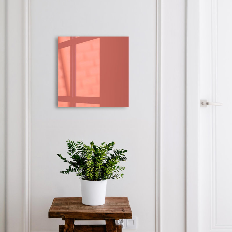 Wall mounted key box, Opens to the right, 30x30x5, White, Light pink shade, warm and modern, 