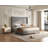 Crofford Queen Size Modern Corduroy Upholstered Bed with 63'' Tall Headboard & Solid Wood Legs, Gray-9268977-14536592