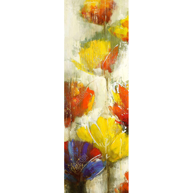 Fleurs jaunes modernes - décor de toile encadrée jaune bureau