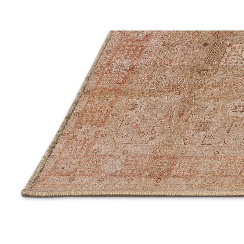 Tapis 10084 de style Mid-Century moderne 100% lavable à la machine, Rectangle 3 pi x 5 pi