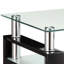 Square 1-Shelf Black End Table With Glass Top, Simple Design, Adapts To Furniture Styles Top Table, Timeless Style, Ideal For Organization