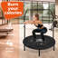 Mini trampoline réglable de haute qualité à poignée en mousse de 48 po - Peut supporter jusqu'à 400 lb, rebondisseur rectangulaire noir pour adultes - idéal pour les entraînements intérieurs et extérieurs