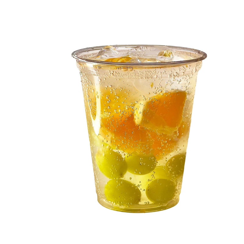 Gobelets jetables en plastique transparent de 20 oz Ecoqualité sans couvercle pour Smoothie à froid, café glacé, soda, cocktail et gobelets de fête (600)