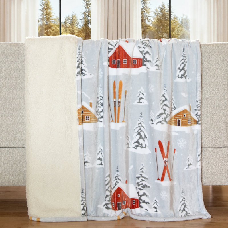 Jeté en sherpa ultra doux et ultra moelleux de qualité supérieure 54 po x 68 po Carstens, Inc.