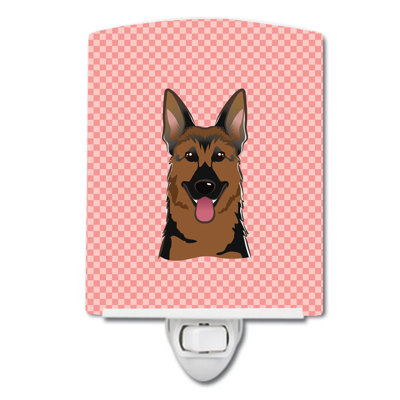 Checkerboard Wirehaired Dachshund Ceramic Night Light