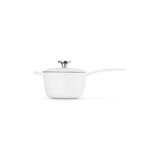 Le Creuset Enameled Cast Iron Signature Sauce Pan 1.75Qt. - White, Crucible Ss Knob