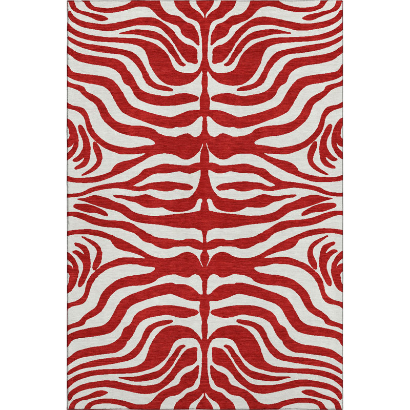 Premium Machine Washable Kian AMF1042 Animal Print Rug, Rectangle 2'6" x 3'10"