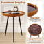 Table de bout ronde de 20 pouces avec décoration de coquillage et finition en résine époxy-861352510