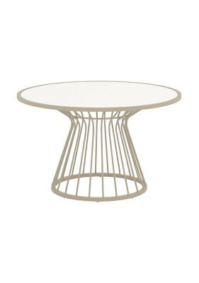 Kali 60 inch Round Dining Table, Gray, 28" H x 48" W x 48" D