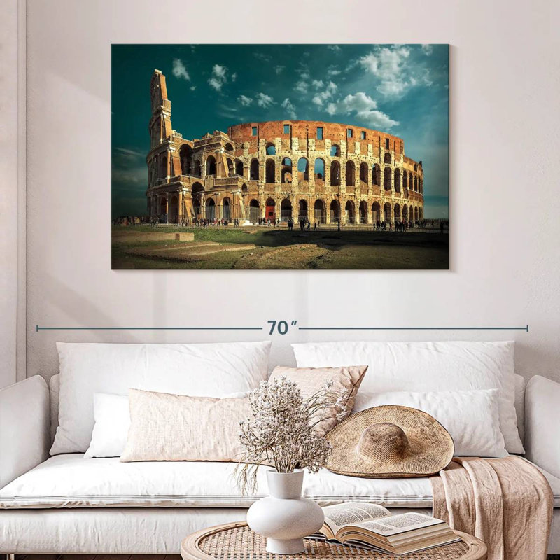 Ravi Sunlit Colosseum In Rome, 32" H x 48" W