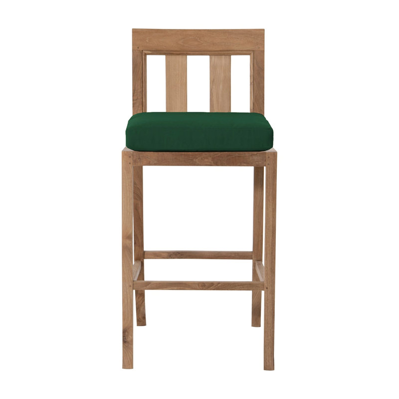 Starlita Teak Bar Set with Stools, Forest Green