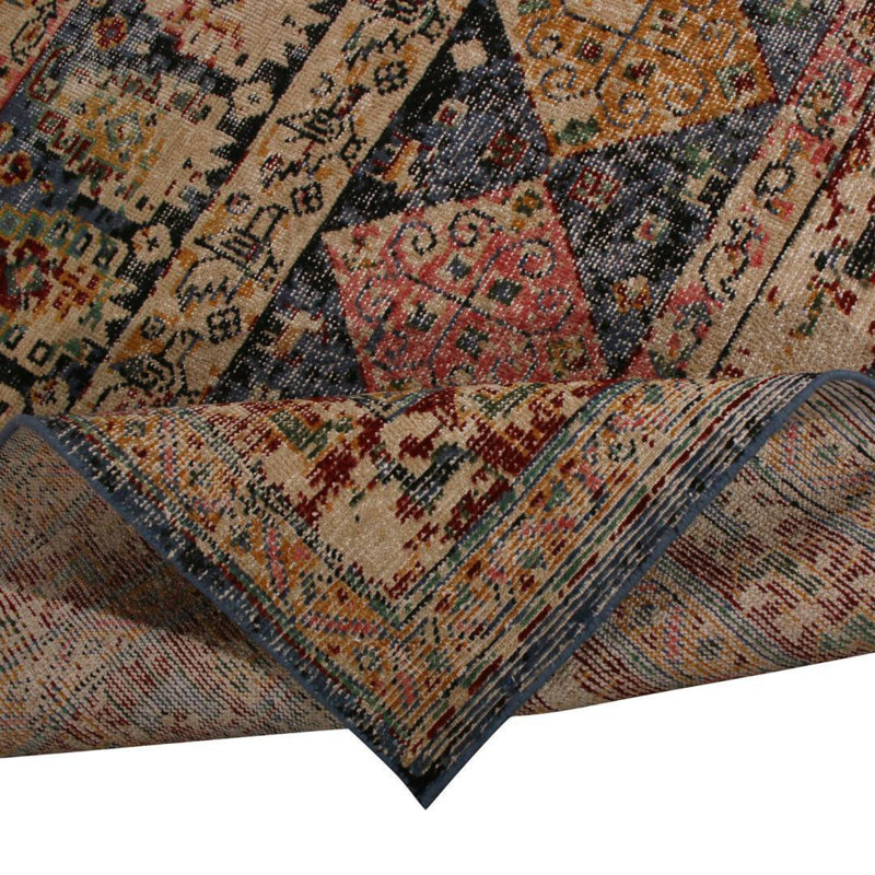 Distressed Homage Hand Knotted Wool Area Rug, Rectangle 8' x 10'