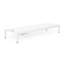 Chaise longue blanche avec filet et support en aluminium stable - Structure légère réglable