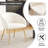Set of 2 Modern Accent Chairs, Comfy Sherpa  Chair with Golden Metal Legs, Decorative Chair no Wheels-9353743-9353740-53750197