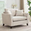 Fauteuil surdimensionné de 46,9 po, tissu chenille, fauteuil confortable et demi-canapé simple avec coussin pour le salon, bureau, crème-966770891