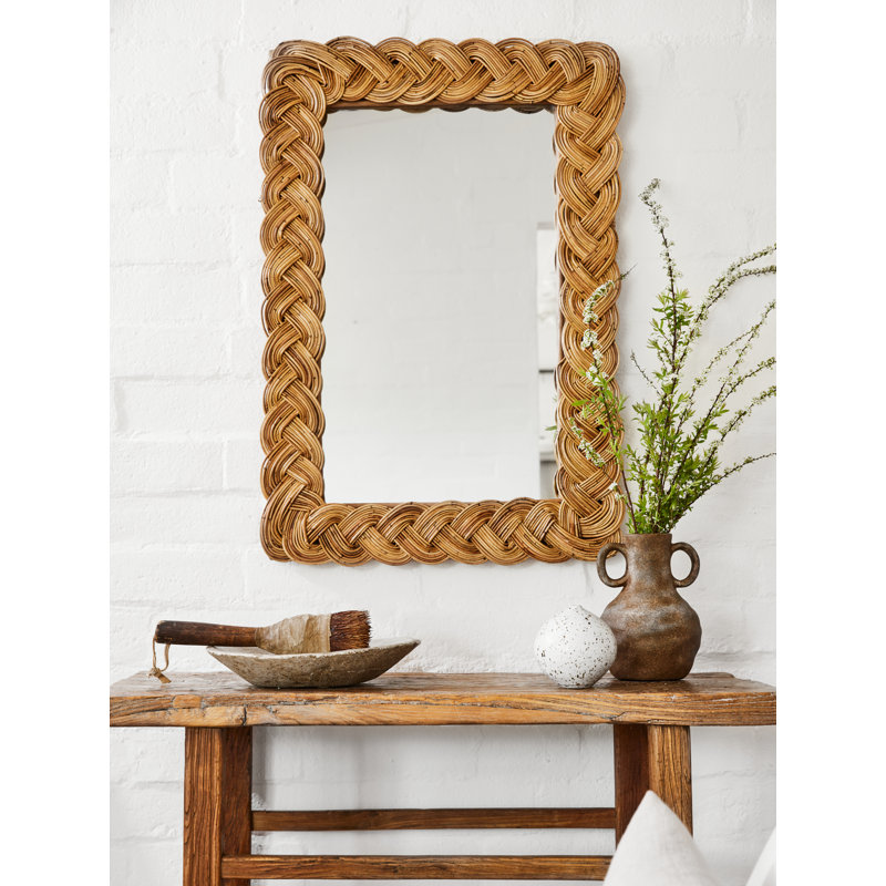 Castello Rectangle Rattan Mirror