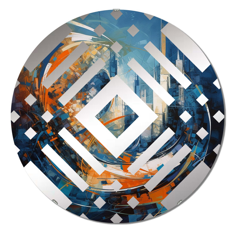 Gericho - Miroir décoratif à losanges, 23,6 po x 23,6 po