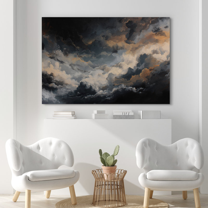 «Majestic Cloudscape Art», impression sur toile encadrée, Toile tendue, H 12 po x l 18 po x P 1,5 po
