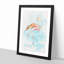 Flamingo Bird Watercolour - Framed Print-56923406-56923409