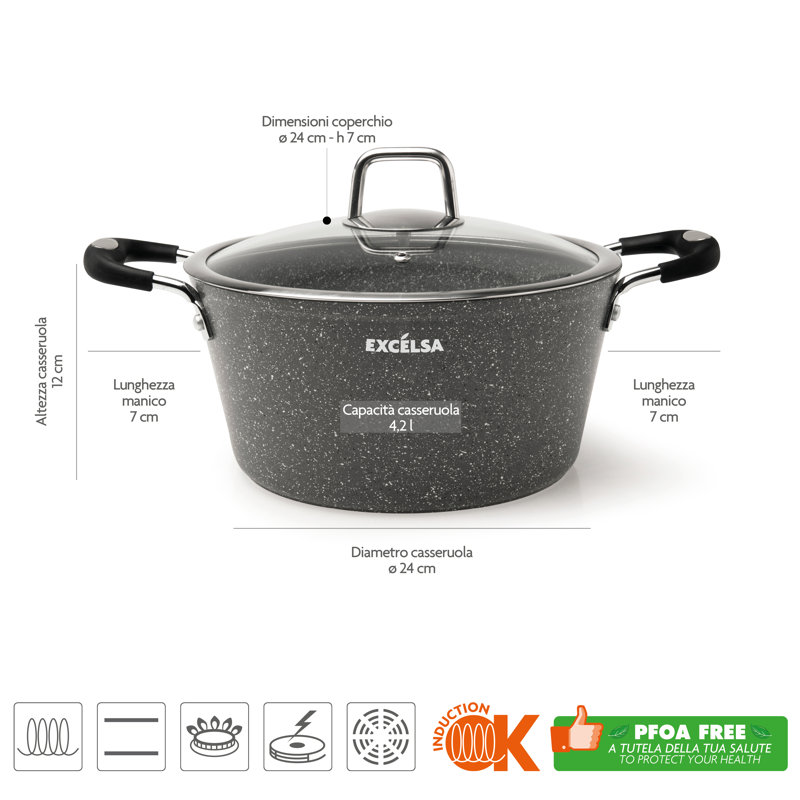 Excelsa Forn-Ok Round Aluminum Casserole Bakeware