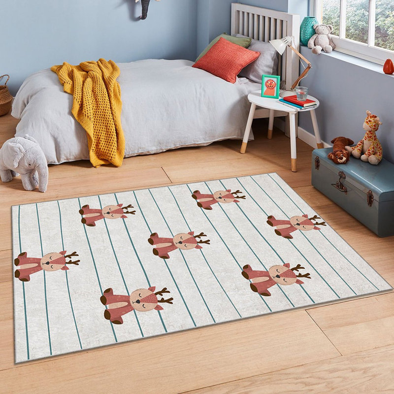 Luxurious Area Rug (4 ft x 6 ft), 100% Polyester, 740 g/m² | Non-Slip Felt Dot Underside, Laminated Sponge for Comfort | Antibacterial, Easy to Clean, Machine Washable at 86°F | Perfect for Living Room & Bedroom Décor