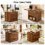 Wynny Farmhourse Wood Square Coffee Table, Lift Top Coffee Table with 4-in-1 Storage-1124944854