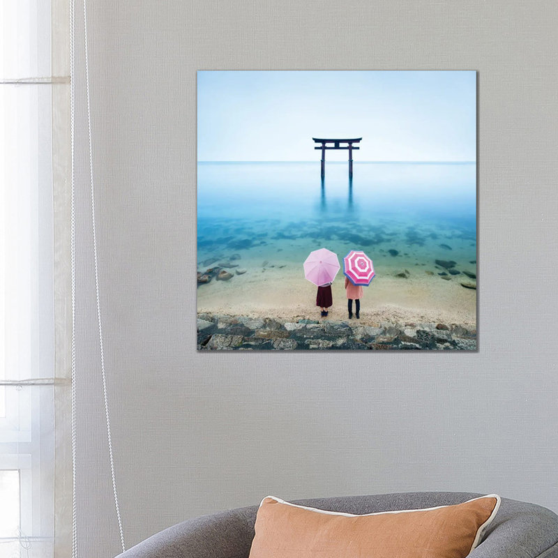 Torii Gate At Lake Biwa, Japan by Jan Becke - Wrapped Canvas Print, 66.04 cm H x 66.04 cm W x 3.175 cm D
