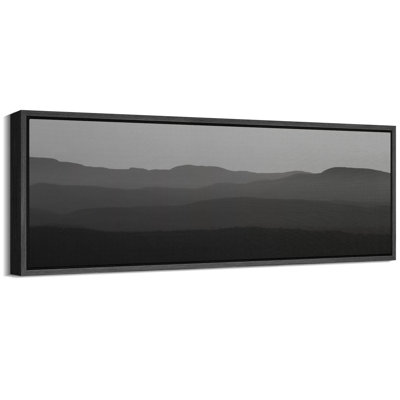 Minimal Landscape " Monochrome Mountain Layers Minimalist Modern Art Calm Warm Extra Large Artwork Pictures "