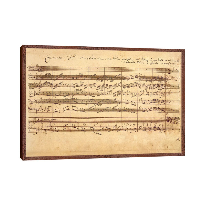 The Brandenburg Concertos, No.5 D-Dur, 1721 by Johan Sebastian Bach - Print on Canvas, 45.72cm H x 66.04cm W x 3.81cm D