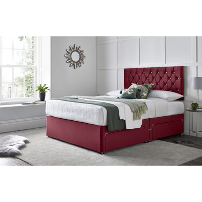 Crosslin Divan Bed with 24" Headboard on Struts