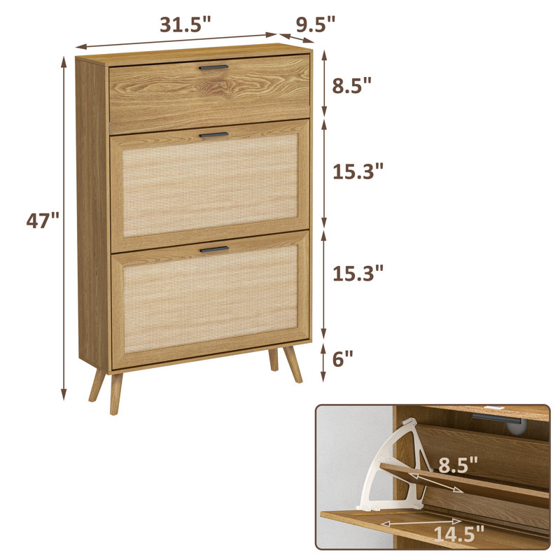 Avangeline 20 Pair Shoe Storage Cabinet