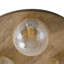 3-Light Glass Goble Wooden Round Flush Mount-364484095