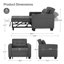 Fauteuil d'appoint à dossier convertible simple Marcio-461239309