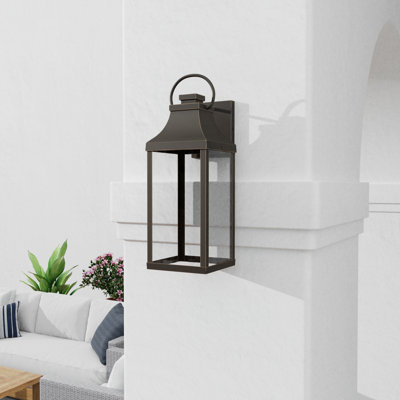 Parker 1-Light Outdoor Wall Lantern with Clear Glass