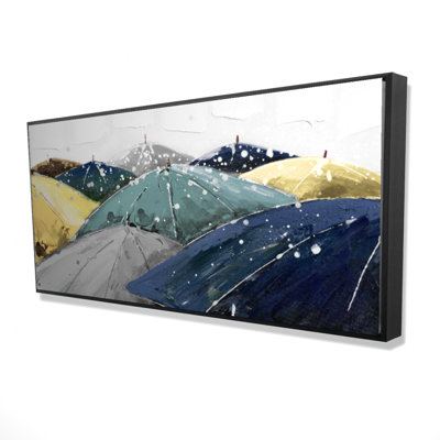Umbrellas - 24"x48" Framed canvas