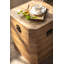 Table d'appoint carrée en bois naturel