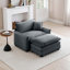 Canapé simple à assise profonde avec repose-pieds et coussin-289310280