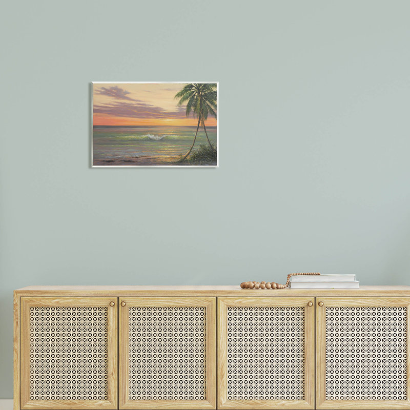 Vagues de l'océan tropical, estampe numérique de Martin Figlinski, H 13 po x l 19 po x P 0,5 po, Plaque murale