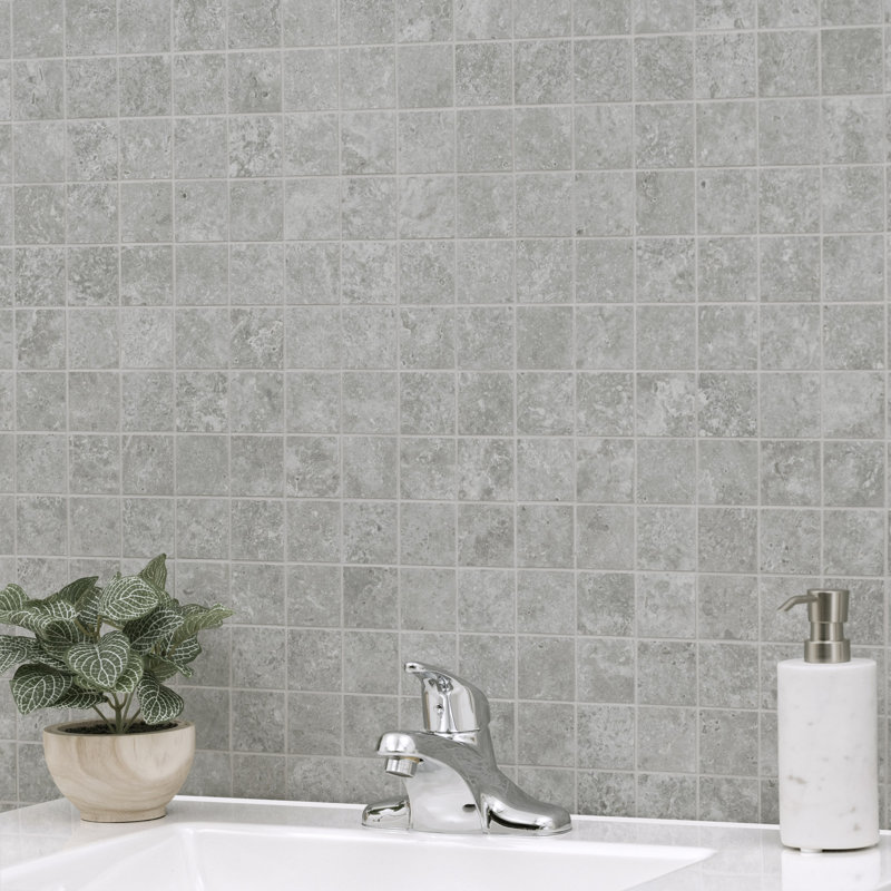 Lucenta Grid 12 in. x 12 in. Matte Porcelain Mosaic Floor and Wall Tile, Snow