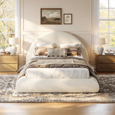 Cloud Upholstered Platform Bed Frame, No Box Spring, Easy Assembly