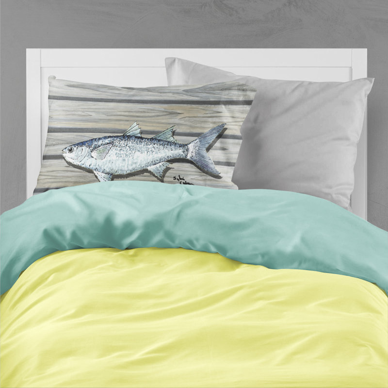  Taie d'oreiller à rayures poisson