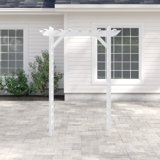 Providence 28'' W x 64'' D Polyvinyl Chloride (PVC) Arbor in White