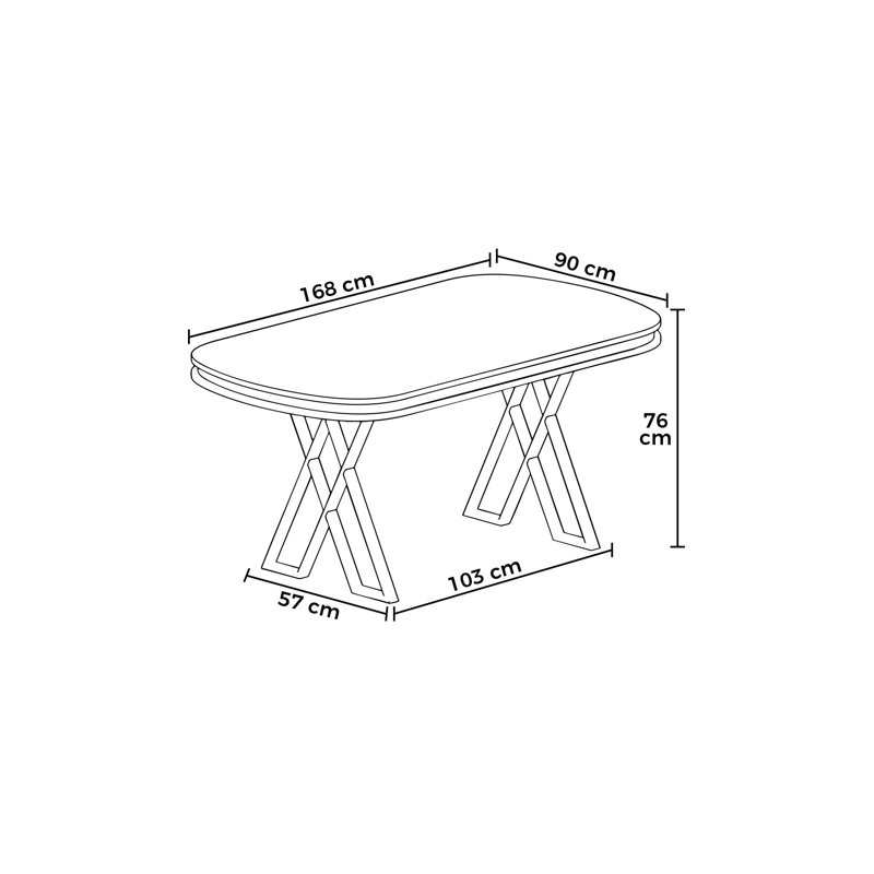 Modern Dining Table with White Marble Top & Gold Metal Legs, 66.1 x 29.9 x 35.4 inches | 100% Lacquer Panel for Durability | Elegant Glam Design for Contemporary Dining Spaces, Stylish & Functional